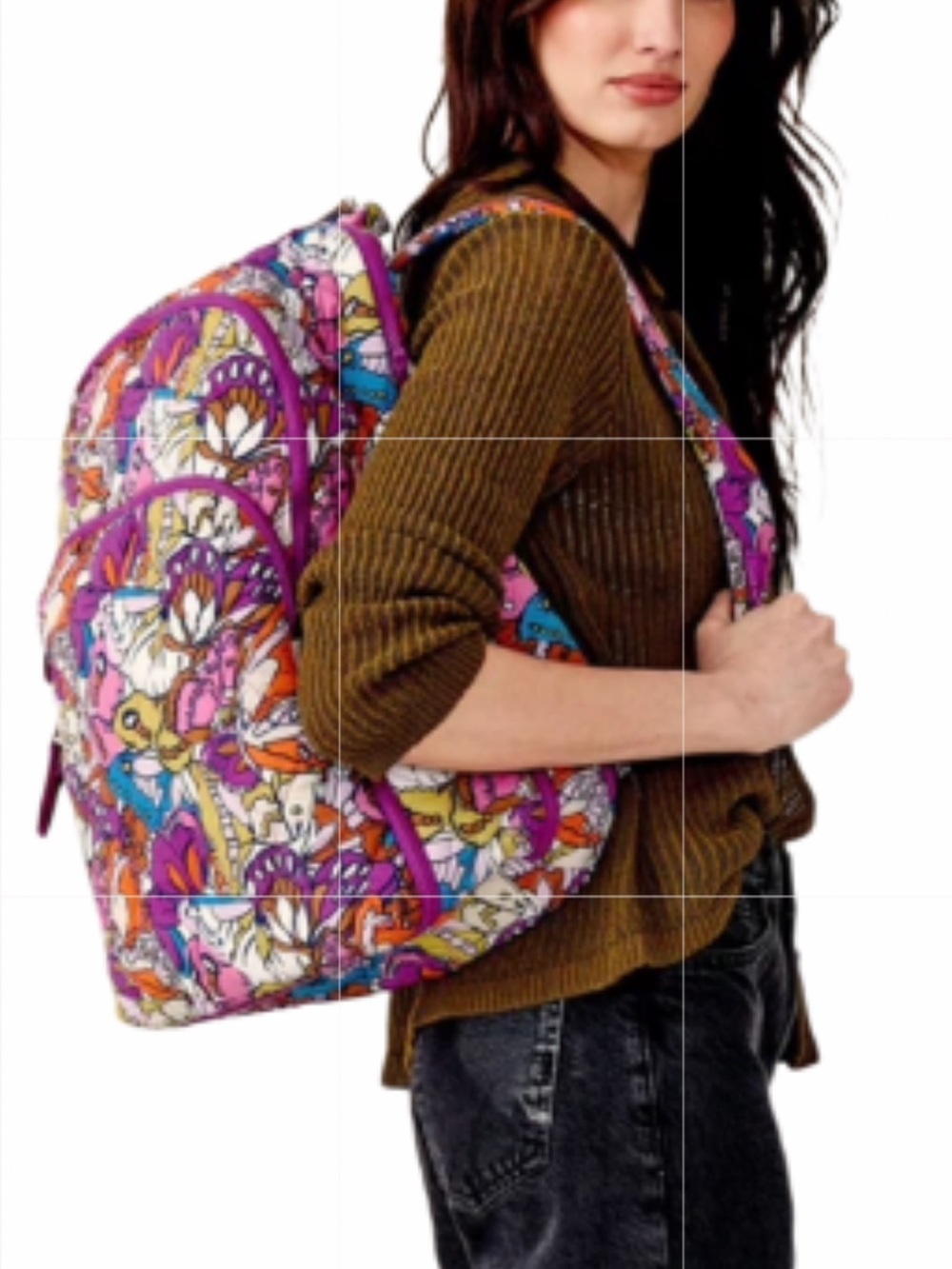 NWT Vera Bradley Large Multipocket Butterfly Print Backpack Flutter Pattern - Picture 2 of 9